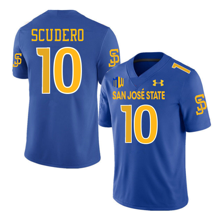 #10 Danny Scudero SJSU Jersey,San Jose State Spartans Football Jersey College Uniforms-Royal #10 Danny Scudero SJSU Jersey,San Jose State Spartans Football Jersey College Uniforms-Royal